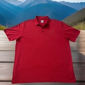 Callaway Golf Opti-Dri Polo Shirt (XL) Red‎ Dry Fit Opti Dry Men's Clean Shirt